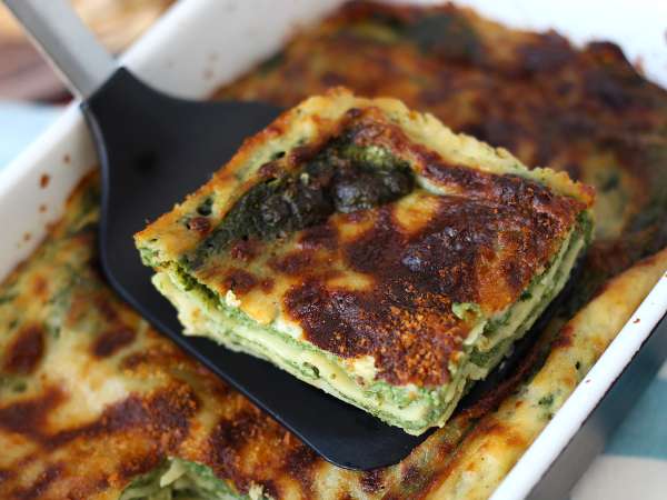 Vegetarische lasagne met spinazie en tofu uit de airfryer - Voorbereiding stap 11