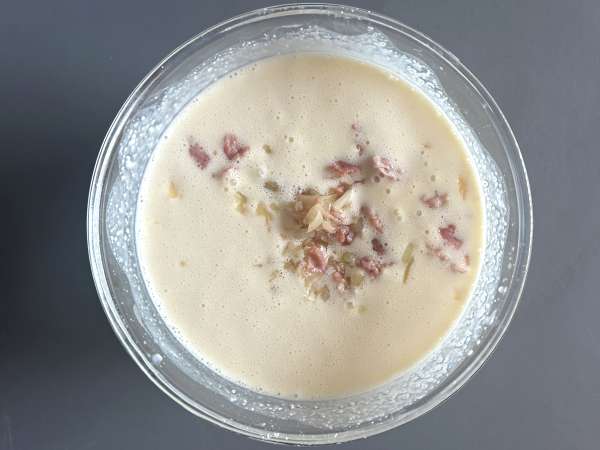 Quiche zonder deeg met broccoli, pancetta en cottage cheese - Voorbereiding stap 4