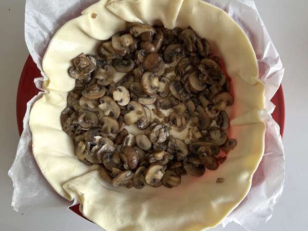 Quiche met champignons en kastanjepompoen - Voorbereiding stap 6