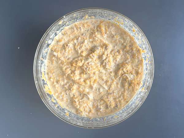 Quiche zonder deeg met tonijn, wortelen en cottage cheese: eenvoudig en eiwitrijk - Voorbereiding stap 6