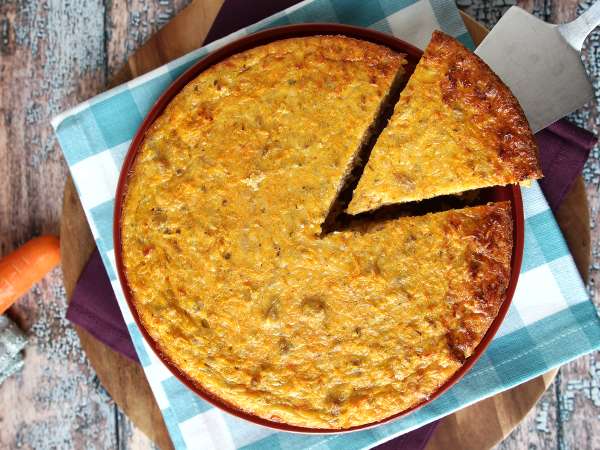 Quiche zonder deeg met tonijn, wortelen en cottage cheese: eenvoudig en eiwitrijk - Voorbereiding stap 10