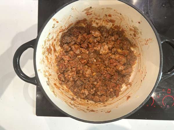 Lasagnesoep met vlees, ricotta en parmezaan - Voorbereiding stap 3