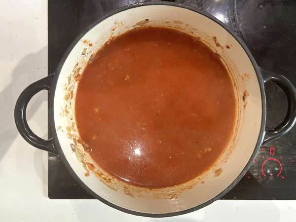 Lasagnesoep met vlees, ricotta en parmezaan - Voorbereiding stap 4