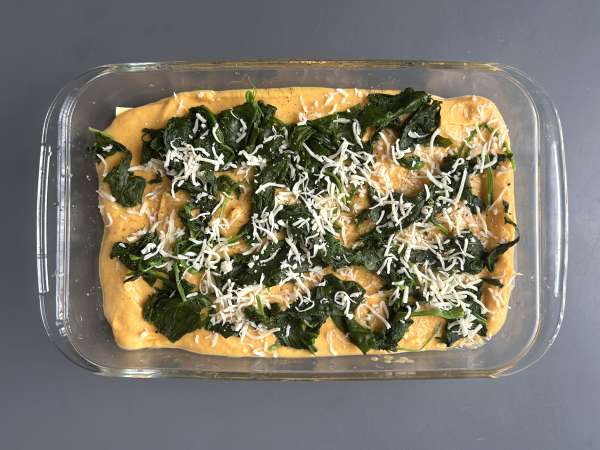 Lasagne met flespompoen, spinazie en ricotta - Voorbereiding stap 6