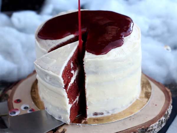 Speciale Red Velvet-taart voor Halloween! - Voorbereiding stap 13