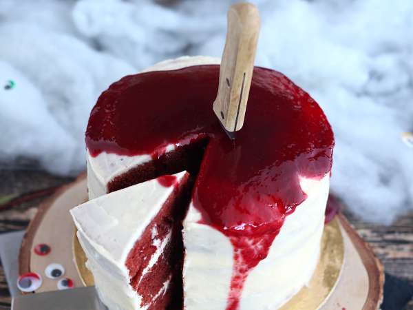 Speciale Red Velvet-taart voor Halloween! - Voorbereiding stap 14