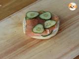 Bagel met zalm, komkommer en fromage frais - Voorbereiding stap 3