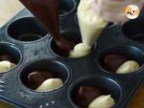 Chocolade/vanille cake met dubbele smaak en chocolade kern - Voorbereiding stap 5