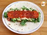 Chorizo, avocado en tomaat sandwich wrap - Voorbereiding stap 3