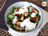 Zoete en hartige salade met geroosterde perziken, rucola en burrata (zoete zomersmaken) - Voorbereiding stap 3