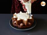 Pandoro brioche gevuld met Nutella crème en vanillecrème in de vorm van een kerstboom - Voorbereiding stap 7