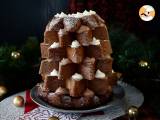 Pandoro brioche gevuld met Nutella crème en vanillecrème in de vorm van een kerstboom - Voorbereiding stap 9