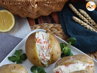 Aardappelen gevuld met gerookte zalm en fromage frais - foto 3