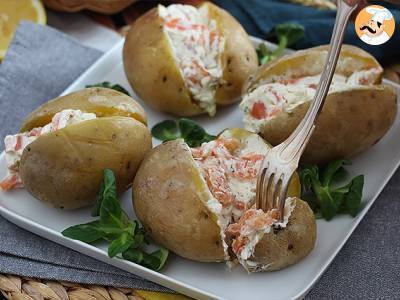 Aardappelen gevuld met gerookte zalm en fromage frais - foto 5