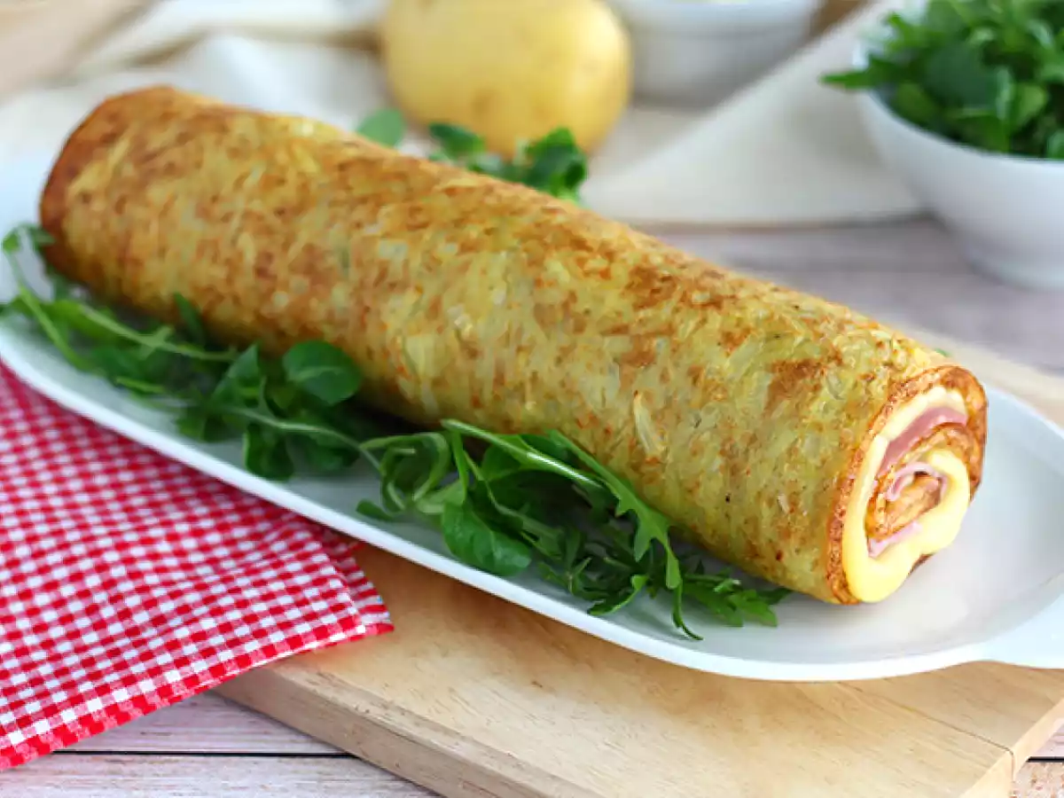 Aardappelrol met Savoy Raclette kaas en ham - foto 2
