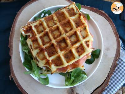 Aardappelwafels - Wafelsandwich met gerookte zalm en fromage frais - foto 5