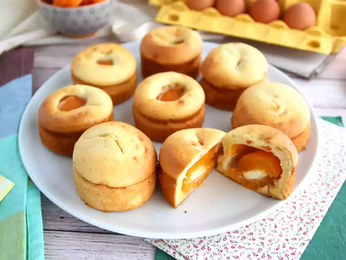 Abrikozen en mascarpone cakejes