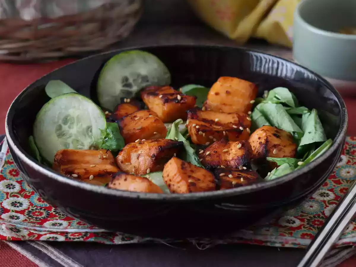 Air fryer zalmhapjes met een Aziatische marinade - foto 5