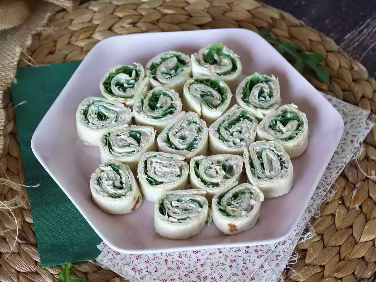 Aperitiefwraps met tortilla's, tonijn en fromage frais - foto 3