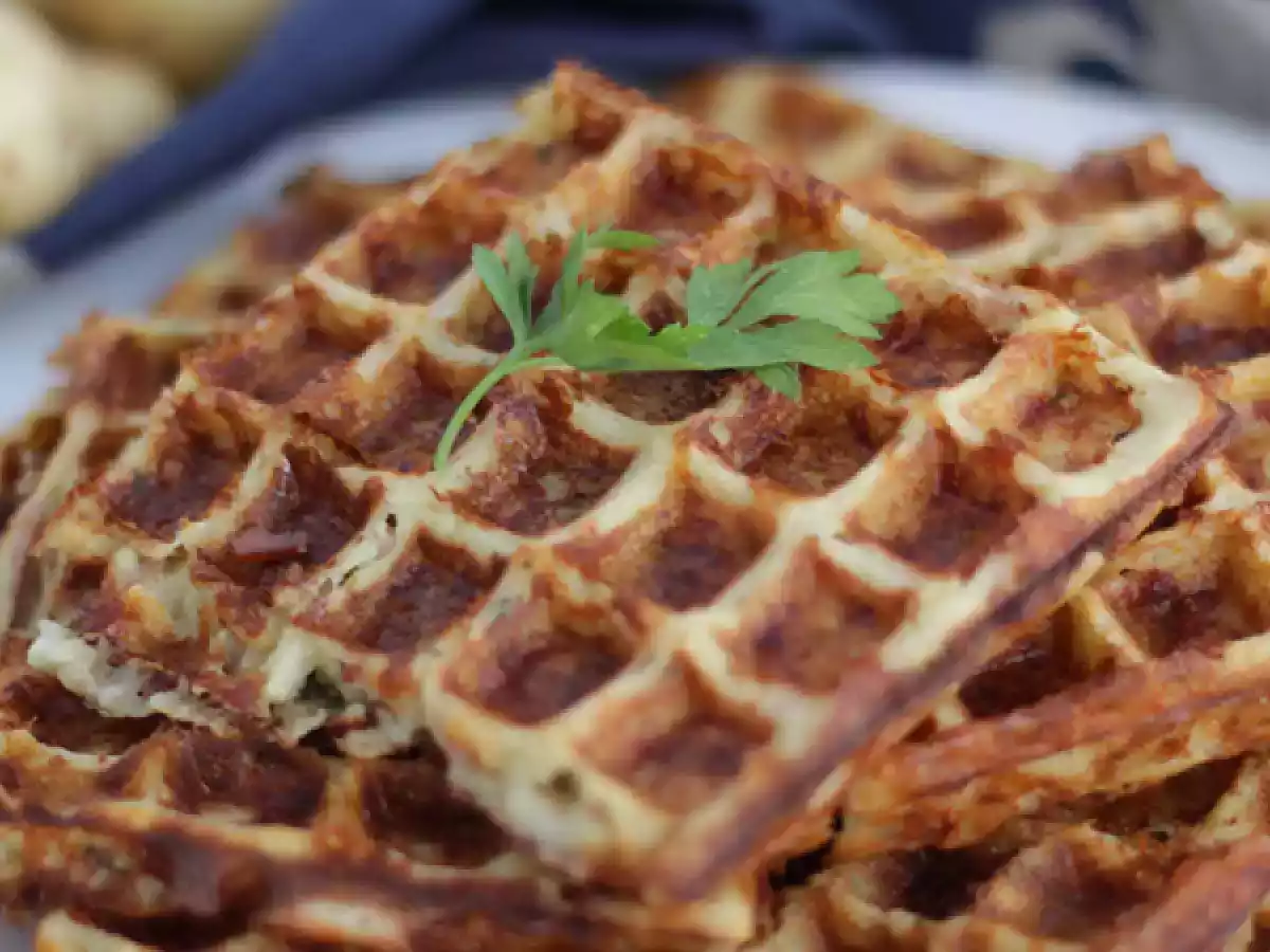 Bacon, comté en aardappelwafels
