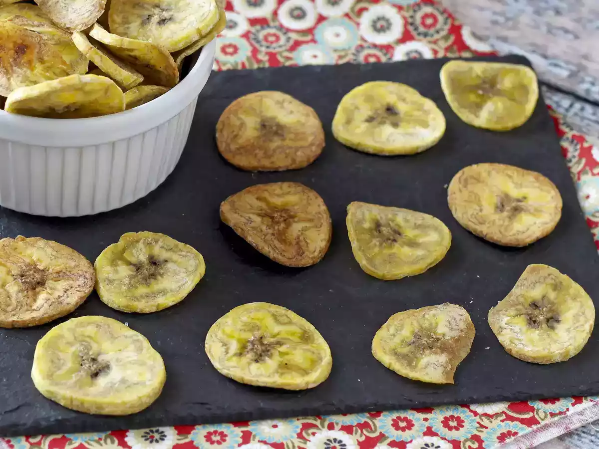 Bakbananenchips in de oven