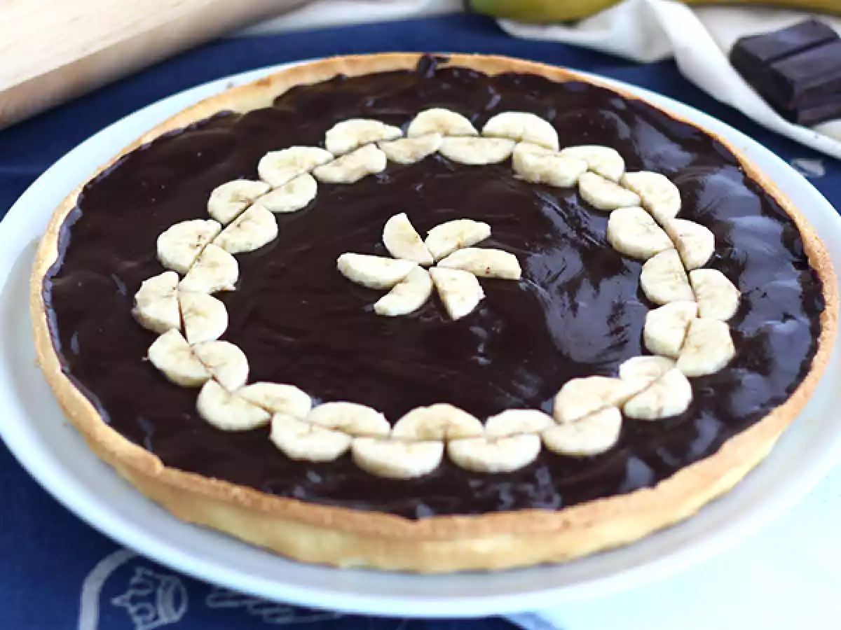 Bananen- en chocoladetaart (Stap voor stap)
