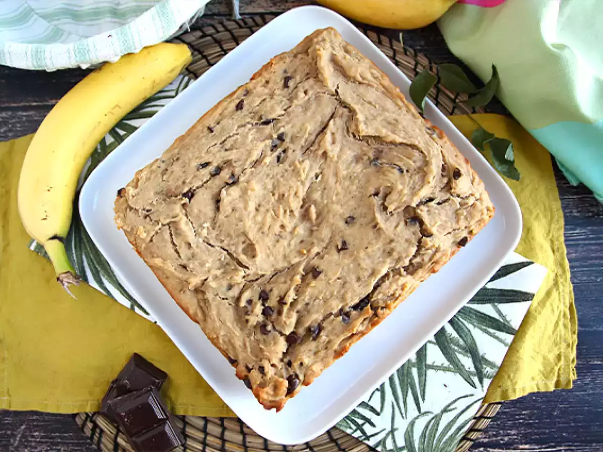 Bananencake met chocoladestukjes – veganistisch en glutenvrij - foto 3