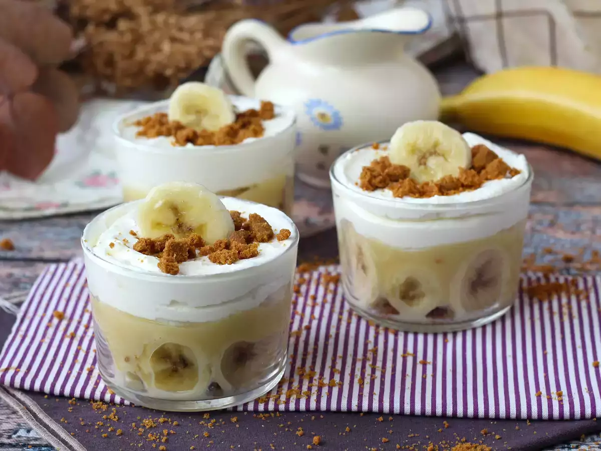Banoffee in glaasjes: voor liefhebbers van banaan en karamel