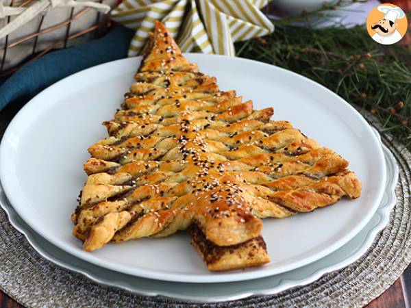 Bladerdeeg kerstboom met zelfgemaakte tapenade - foto 3