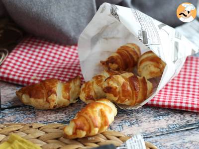 Bladerdeegcroissants met béchamelsaus, ham en kaas - foto 3