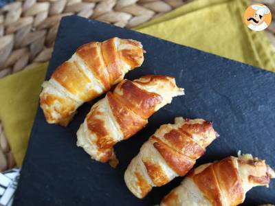 Bladerdeegcroissants met béchamelsaus, ham en kaas - foto 4