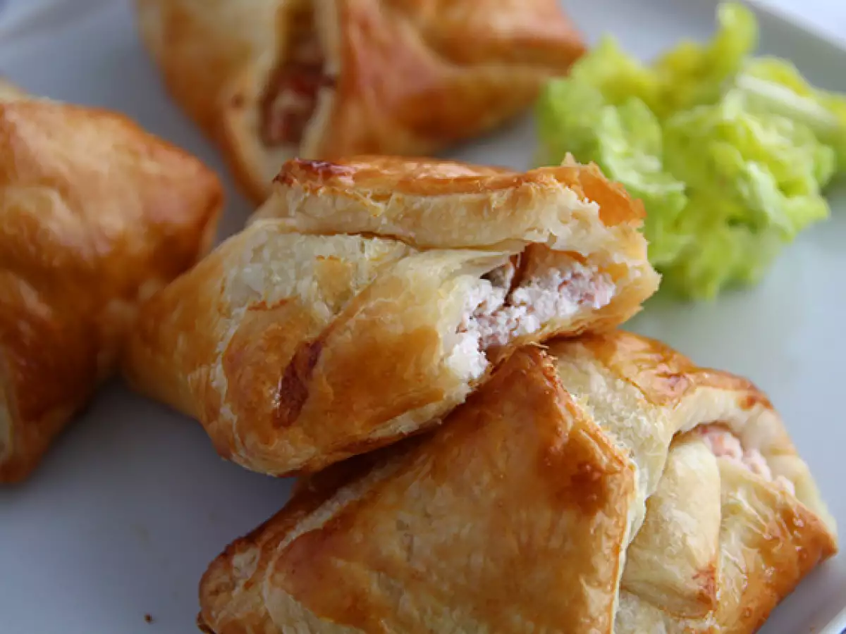 Bladerdeeghapjes met gerookte zalm en geitenkaas - foto 4