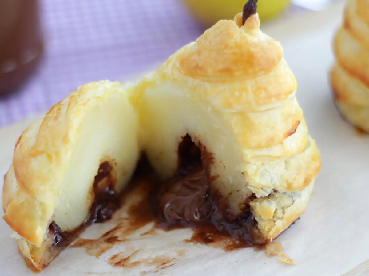 Bladerdeegperen met chocoladehart - foto 3