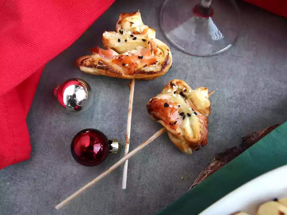 Bladerdeegsparren met twee soorten zalm - foto 3