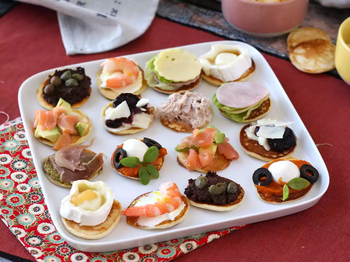 Blini schotel met vullingen, het perfecte gevarieerde aperitief voor de feestdagen - foto 3