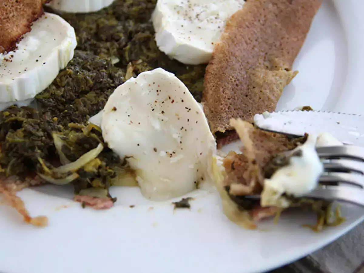 Boekweitgalette met spinazie, ham en geitenkaas - foto 2