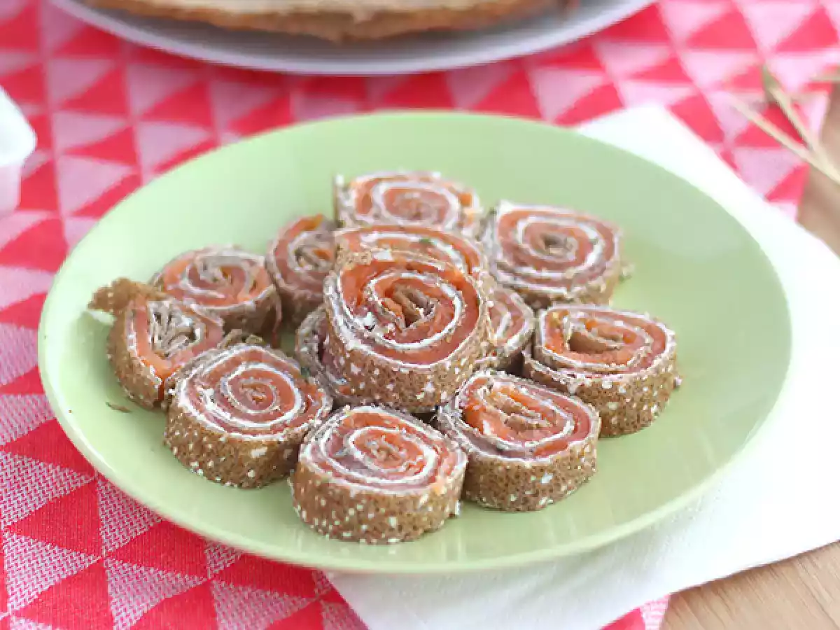 Boekweitrolletjes met zalm