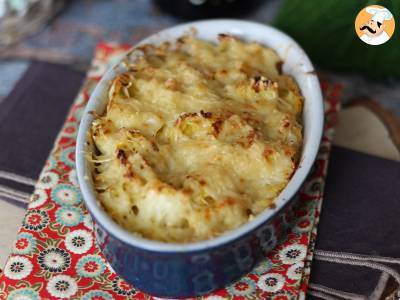 Boerenkoolgratin met béchamelsaus en kaas