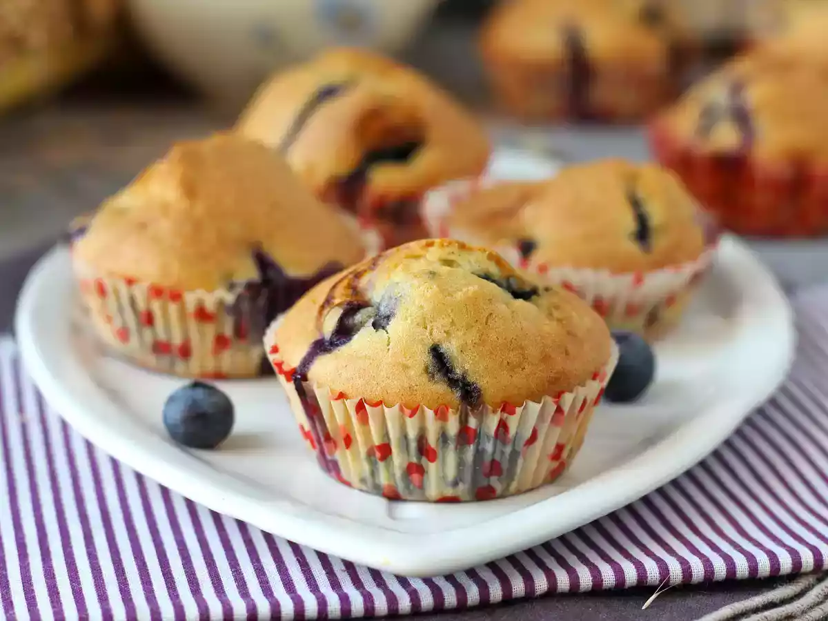 Bosbessenmuffins, een miniversie van Pyreneeëntaart! - foto 3