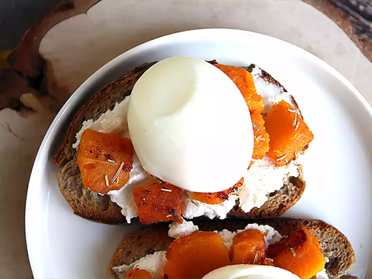 Boterhammen met ricotta, butternut en ei - foto 3