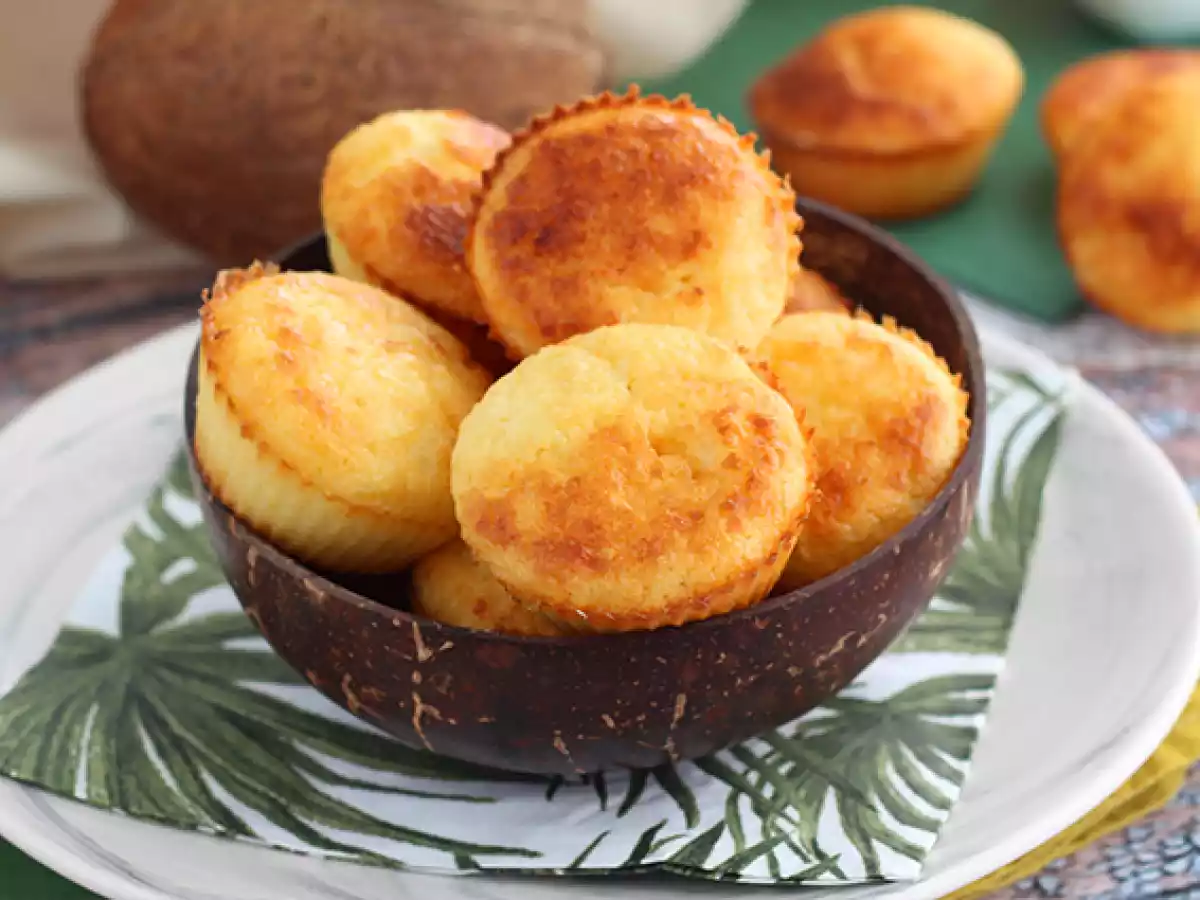 Braziliaanse kokosnoot muffins - Queijadinhas