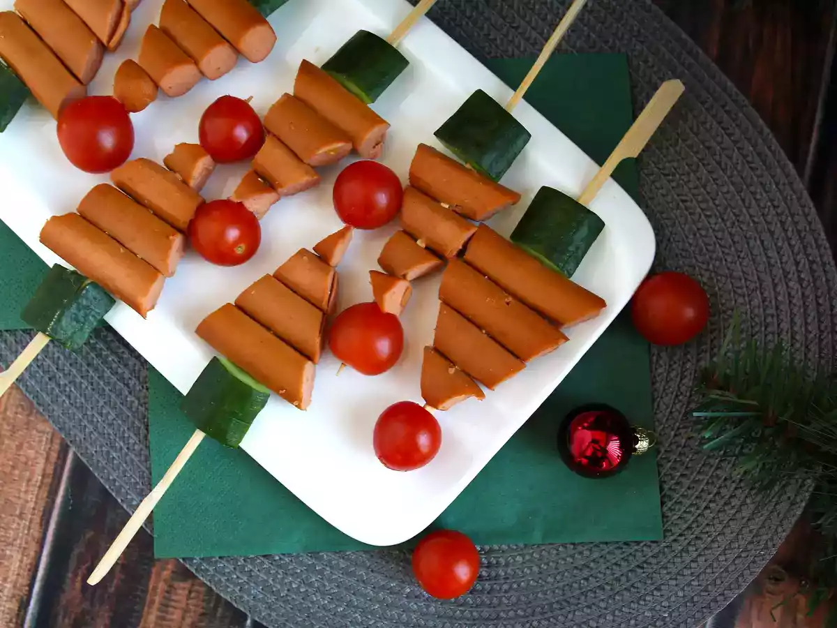 Brochettes met knackis: het extra gemakkelijke en snelle kerstaperitief! - foto 2