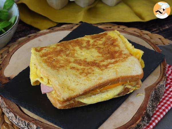 Broodje omelet express - Franse toast omelet sandwich - Eiersandwich hack - foto 2