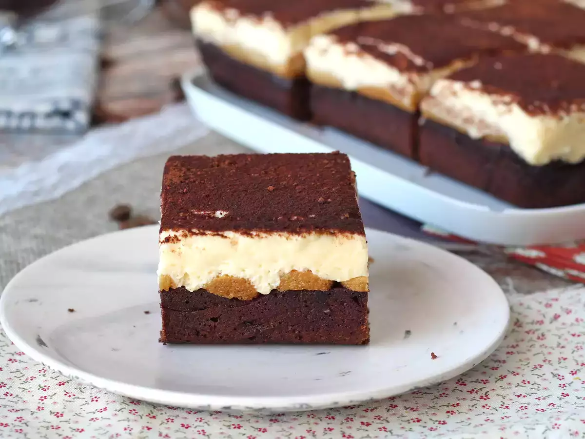 Brownie en tiramisu liefhebbers, wij hebben de perfecte taart voor jullie!