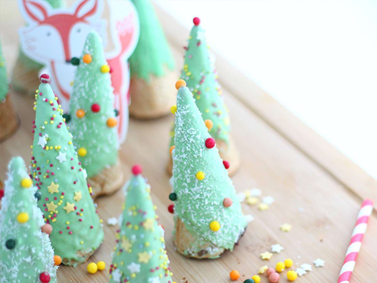 Brownie-kerstboompjes