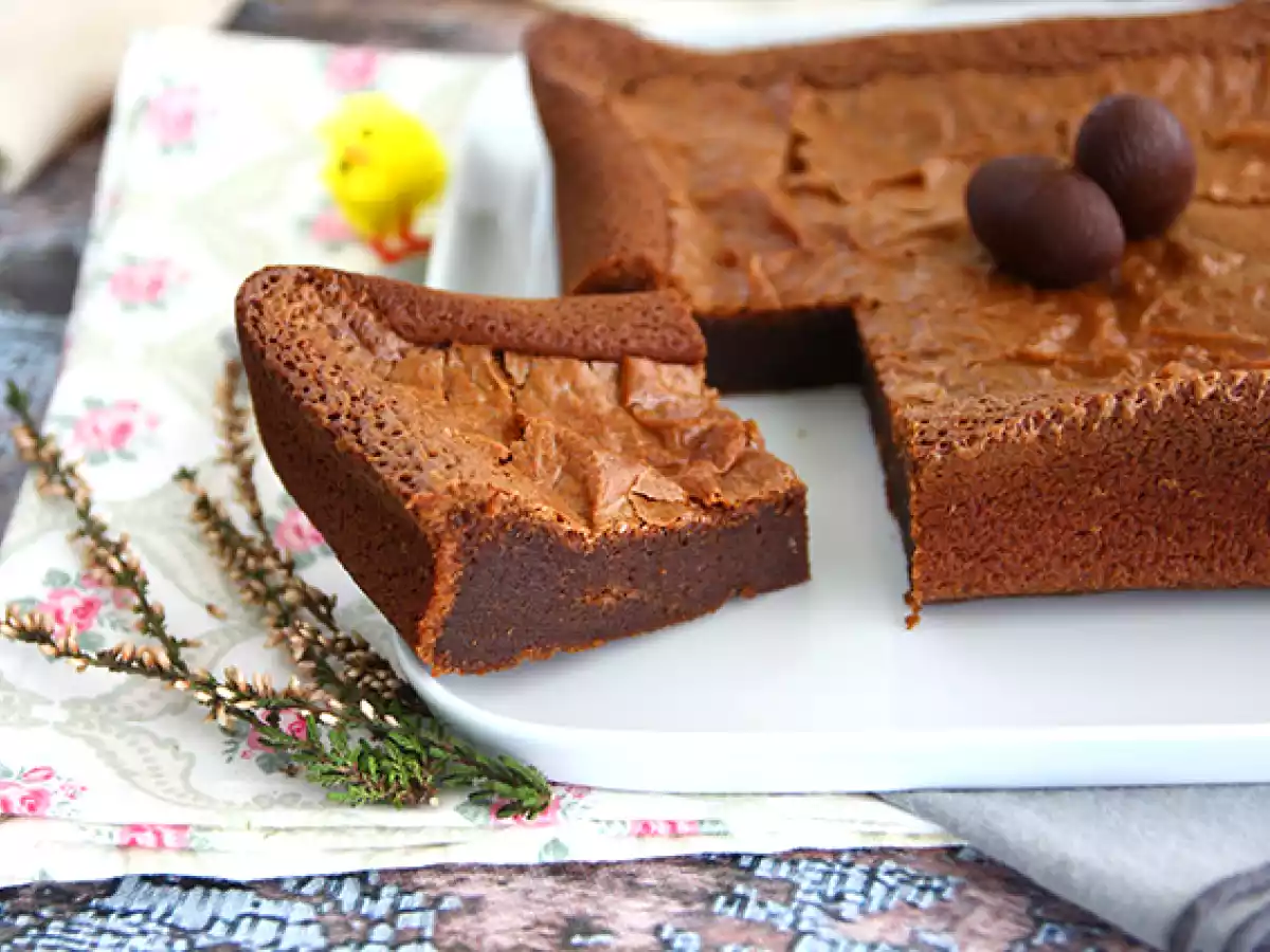 Brownie met restjes paaschocolade - foto 4