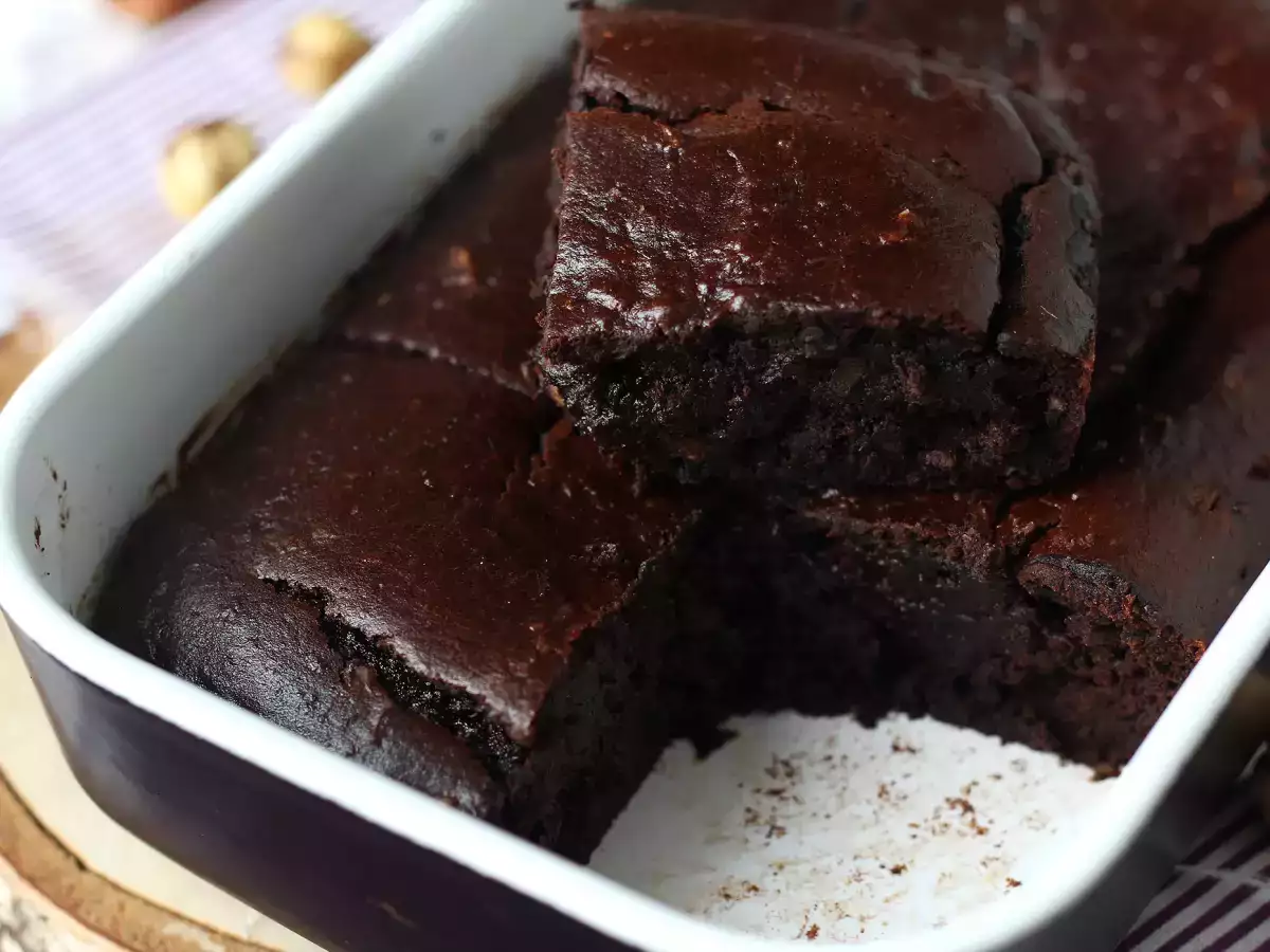 Brownie met zoete aardappel zonder boter of olie - foto 3