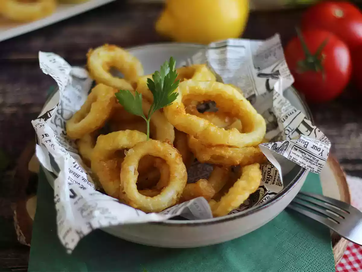 Calamares a la romana - gepaneerde inktvis
