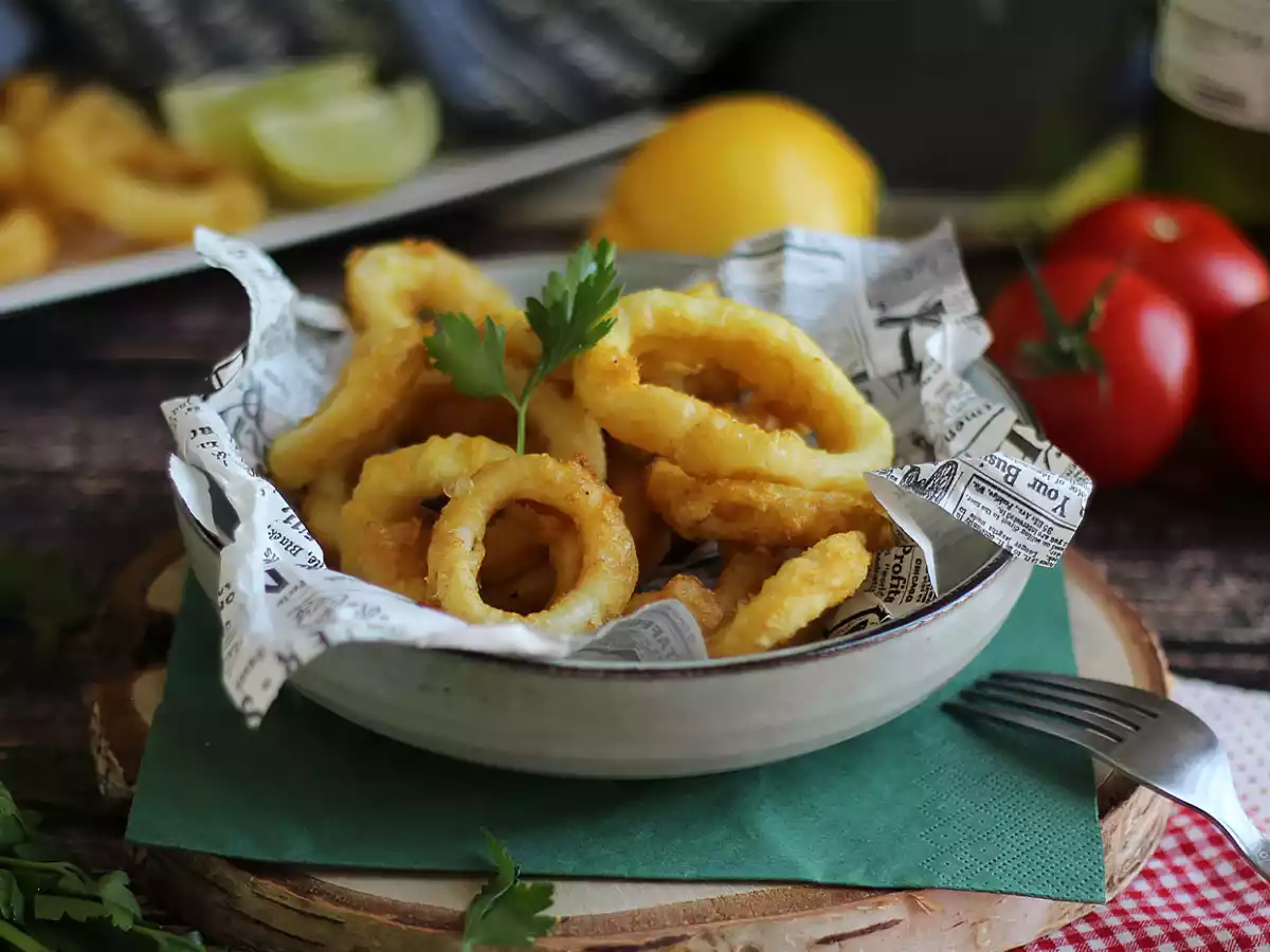 Calamares a la romana - gepaneerde inktvis - foto 2