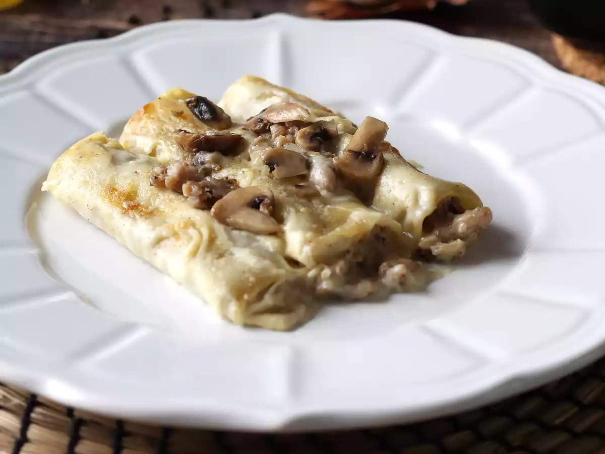 Cannelloni champignons en worst - foto 2
